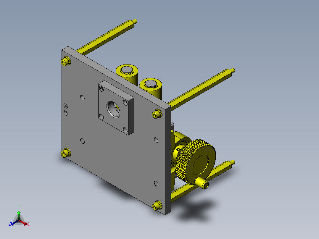手动定心机构正等轴测图