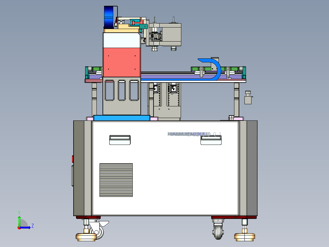 一模两穴自动化玻璃厚度平面度检测机pro5.0.zip左视图