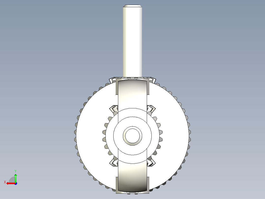 DIFFERENCIELLE差速器结构3D图纸 STP格式后视图