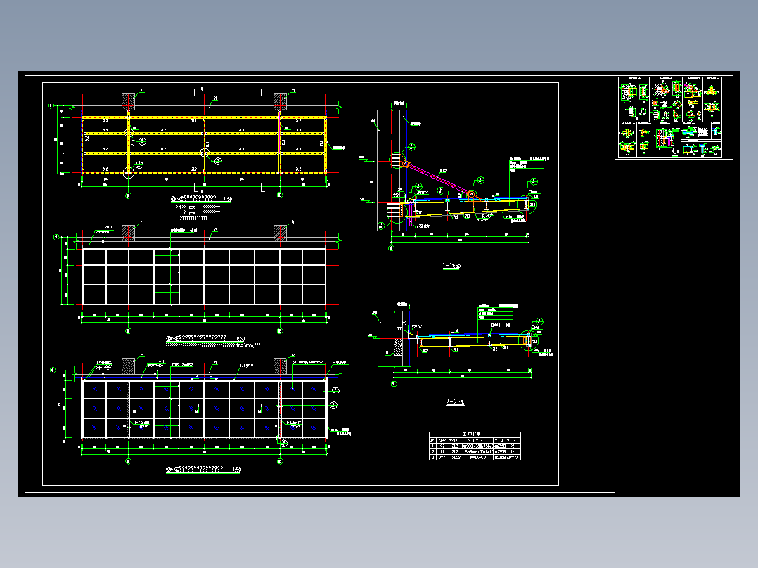节点详细的带斜拉杆钢结构铝单板玻璃雨棚雨篷设计CAD图纸素材