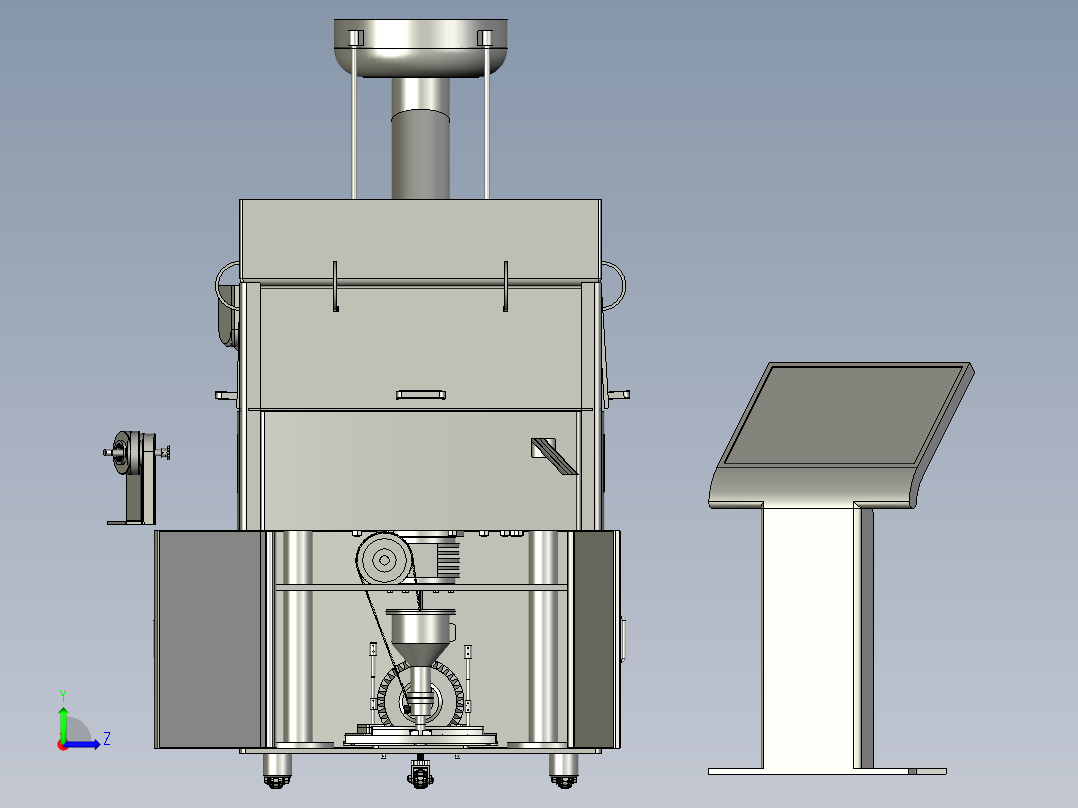 旋转式压片机左视图
