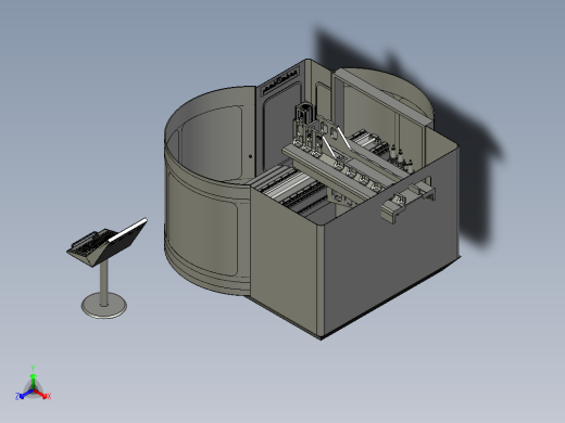 五轴联动CNC机床3D图纸 F587