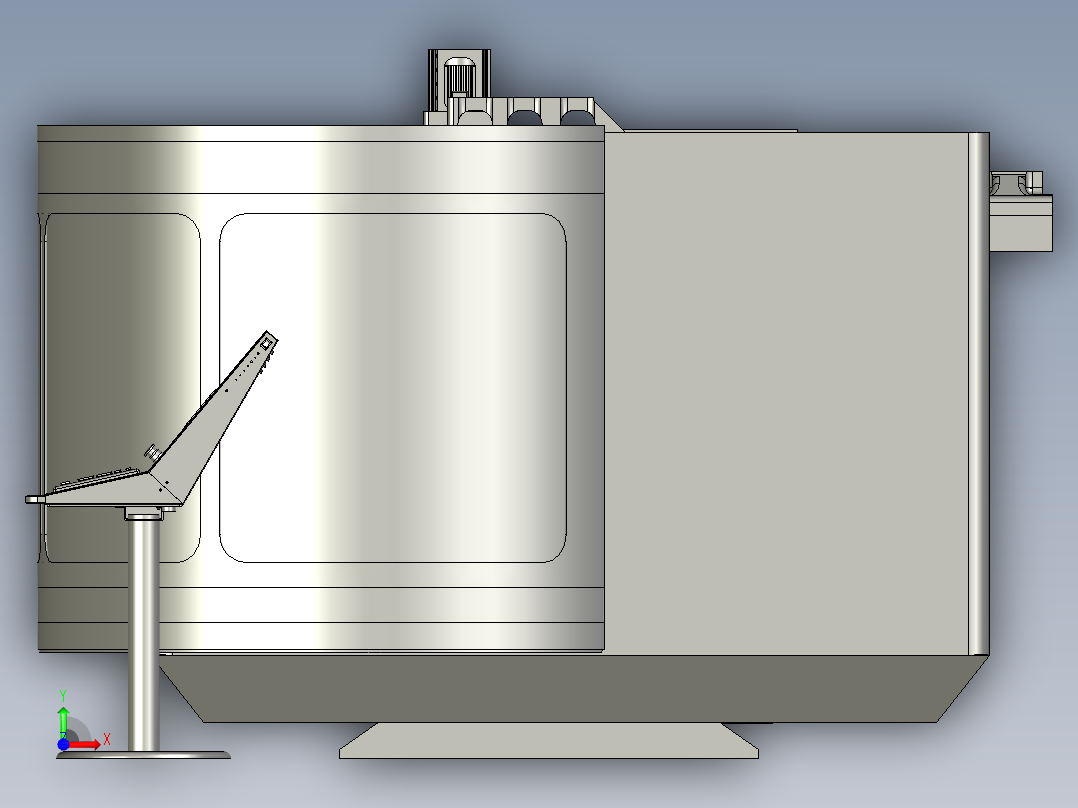 五轴联动CNC机床3D图纸 F587前视图