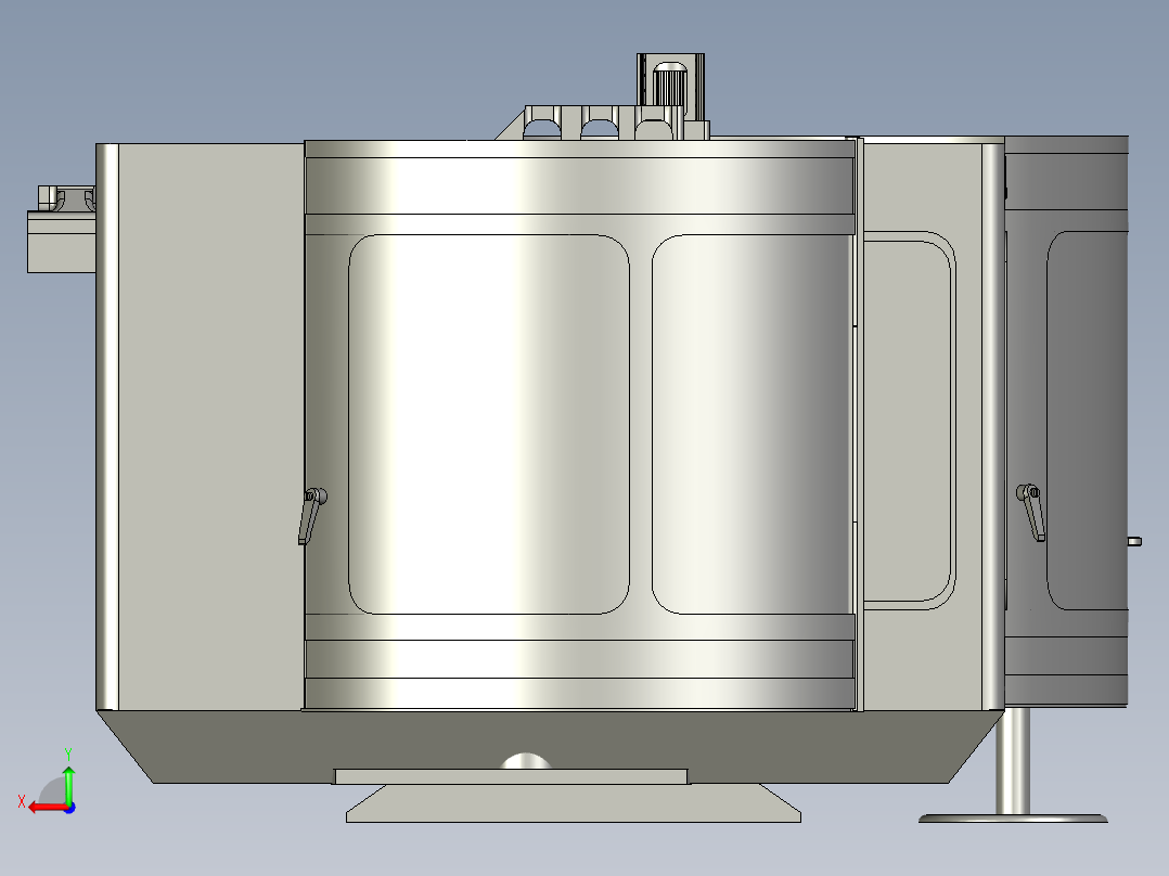 五轴联动CNC机床3D图纸 F587后视图