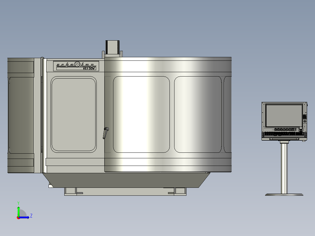 五轴联动CNC机床3D图纸 F587左视图