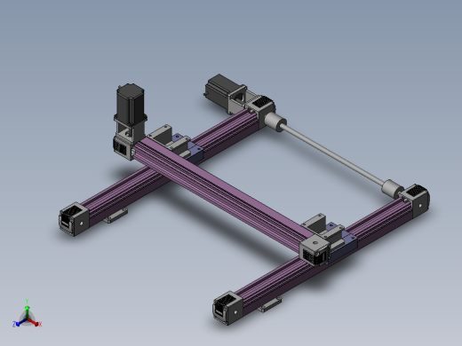 6套同步带坐标型机械手3d图纸 双轴 三轴工字型移栽机器人3D模型正等轴测缩略图