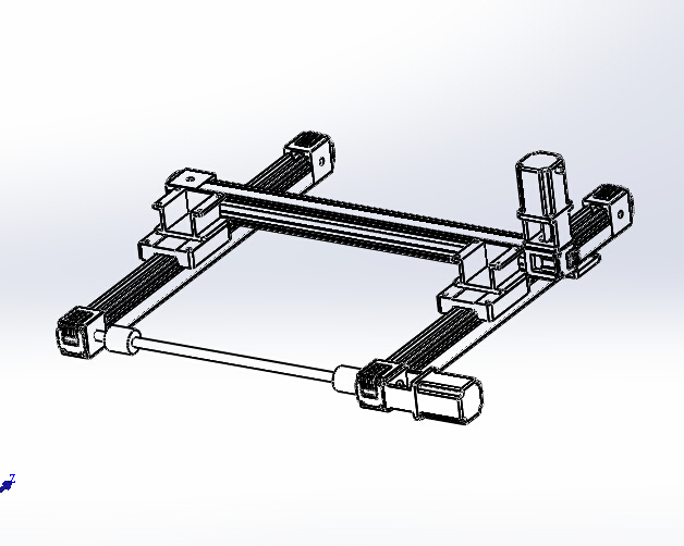 6套同步带坐标型机械手3d图纸 双轴 三轴工字型移栽机器人3D模型