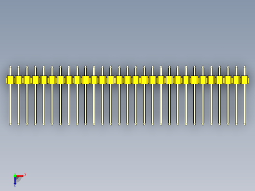 彩色公头100mil（2.54mm）系列-DS1021_yellow_3x29p_100mil_Type5_rev1.0俯视缩略图