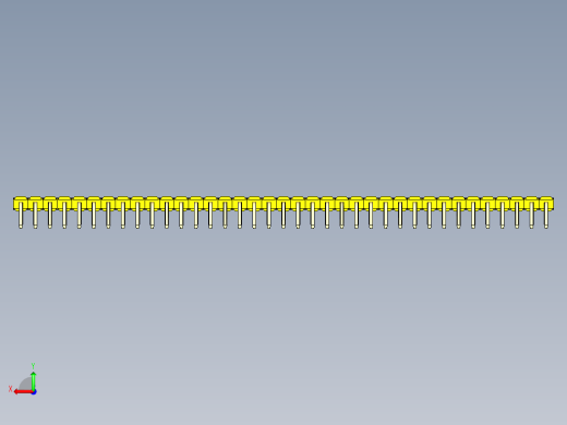 彩色公排针 100mil 2.54mm 系列-DS1022_yellow_1x37p_100mil_TypeD_rev1.0后视缩略图