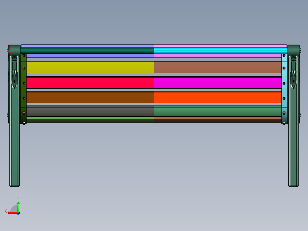 实木塑木公园长椅子铸铝庭院凳后视图