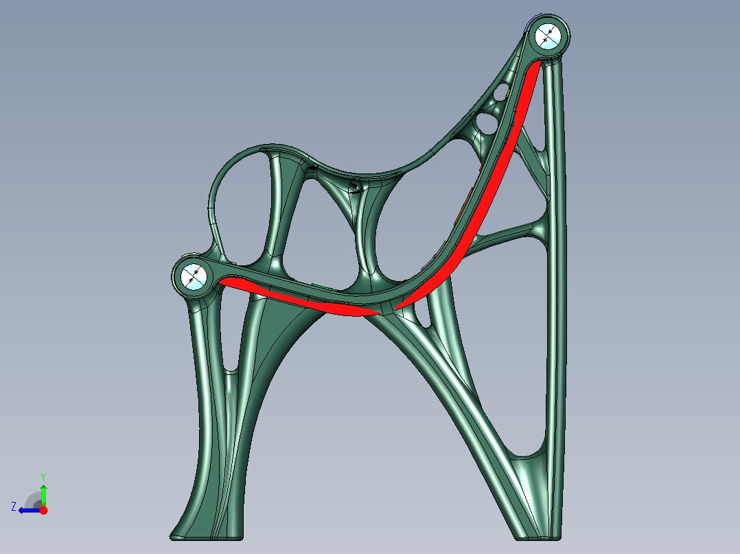 实木塑木公园长椅子铸铝庭院凳右视图