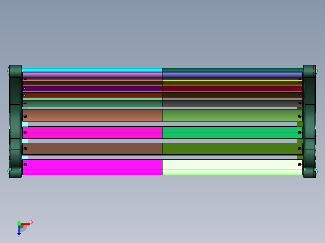 实木塑木公园长椅子铸铝庭院凳俯视图