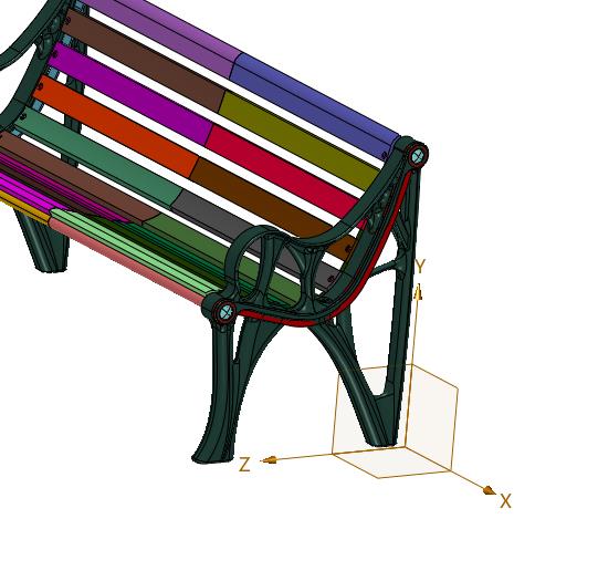 实木塑木公园长椅子铸铝庭院凳