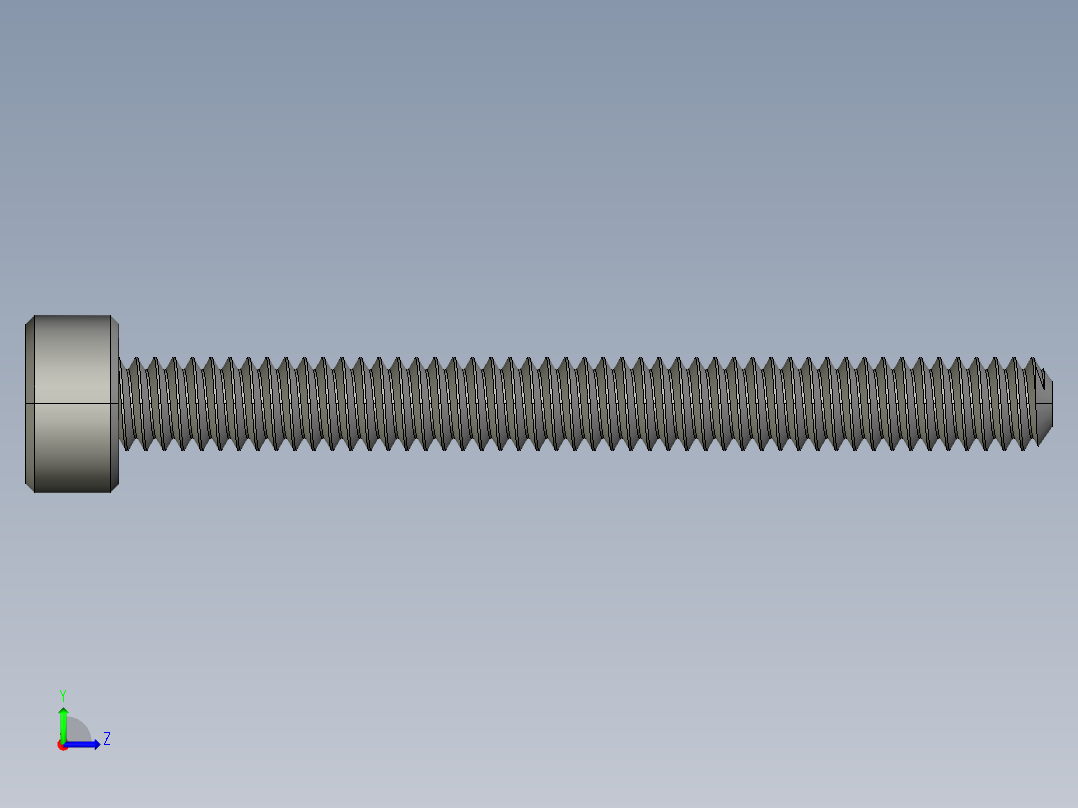 M2-M2 x 0.4mm Thread 20mm LONG SOCKET HEAD CAP SCREW.STEP左视图