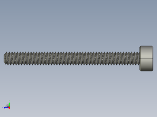 M2-M2 x 0.4mm Thread 20mm LONG SOCKET HEAD CAP SCREW.STEP右视缩略图