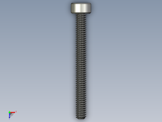 M2-M2 x 0.4mm Thread 20mm LONG SOCKET HEAD CAP SCREW.STEP俯视缩略图