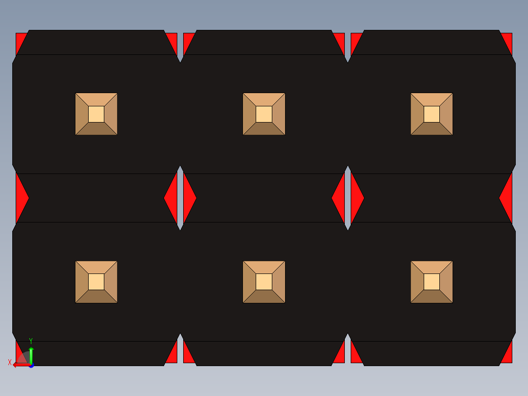 带跳线的排针-pinheader 2x3 and 3 jumpers后视图