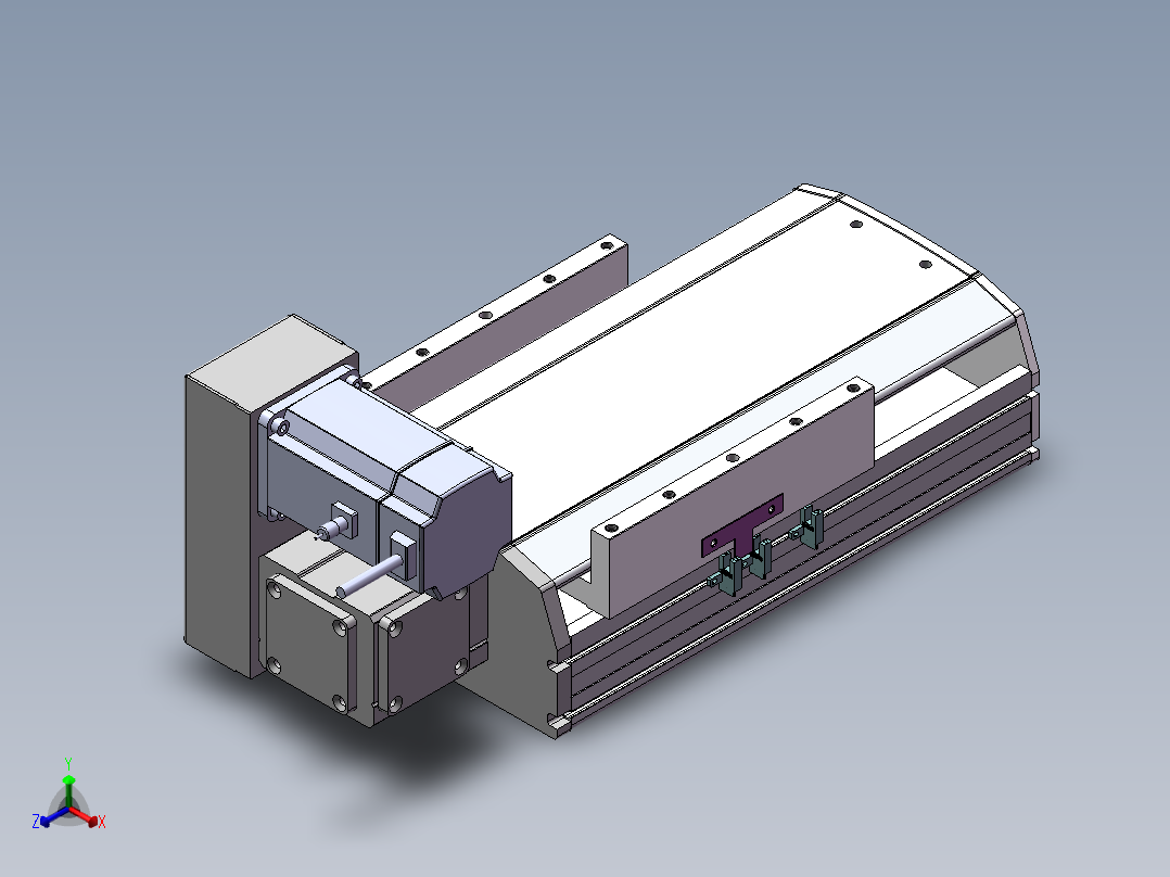 MTB同步带半封闭MTB22M-LU-750W正等轴测图