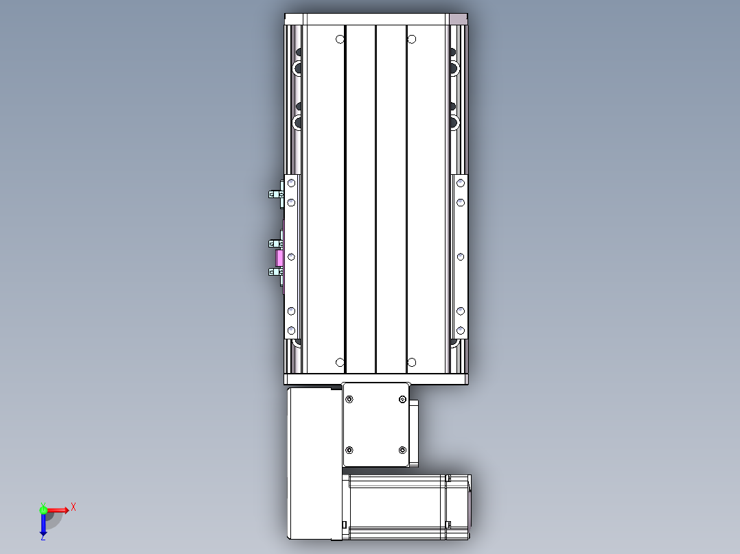 MTB同步带半封闭MTB17M-L-400W俯视图