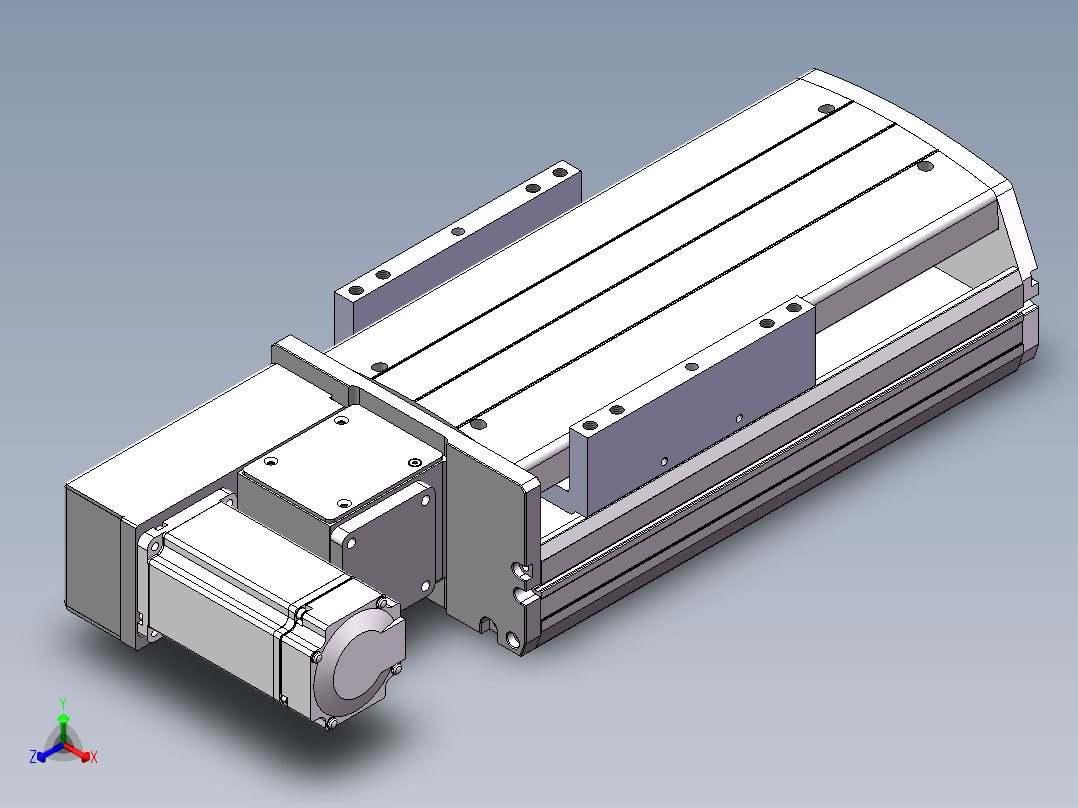 MTB同步带半封闭MTB17M-L-400W正等轴测图