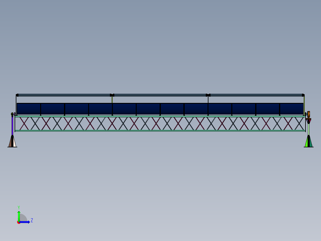 复合多曲面槽式太阳能集热器左视图
