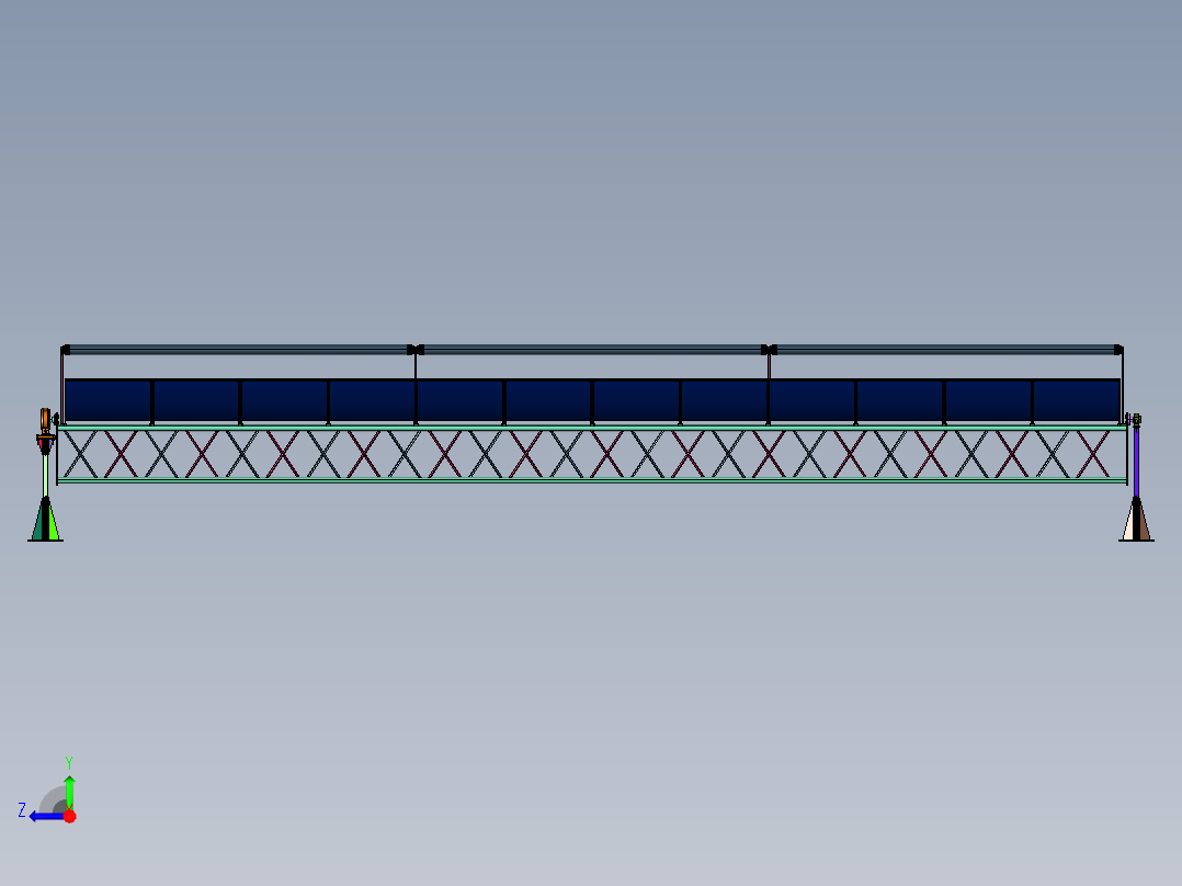 复合多曲面槽式太阳能集热器右视图