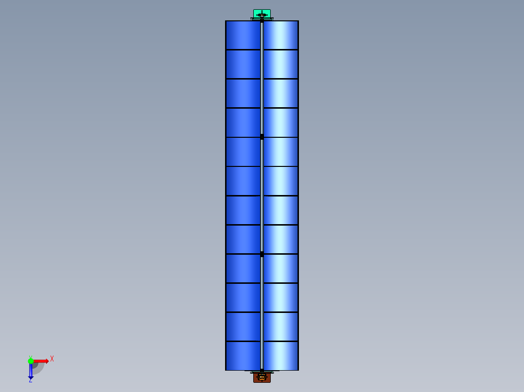 复合多曲面槽式太阳能集热器俯视图