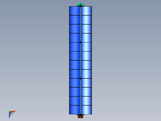 复合多曲面槽式太阳能集热器俯视缩略图