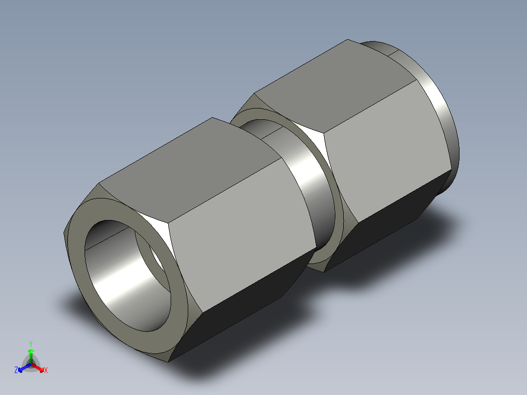 卡套式工业通用硬管接头8_gbu-s主视图