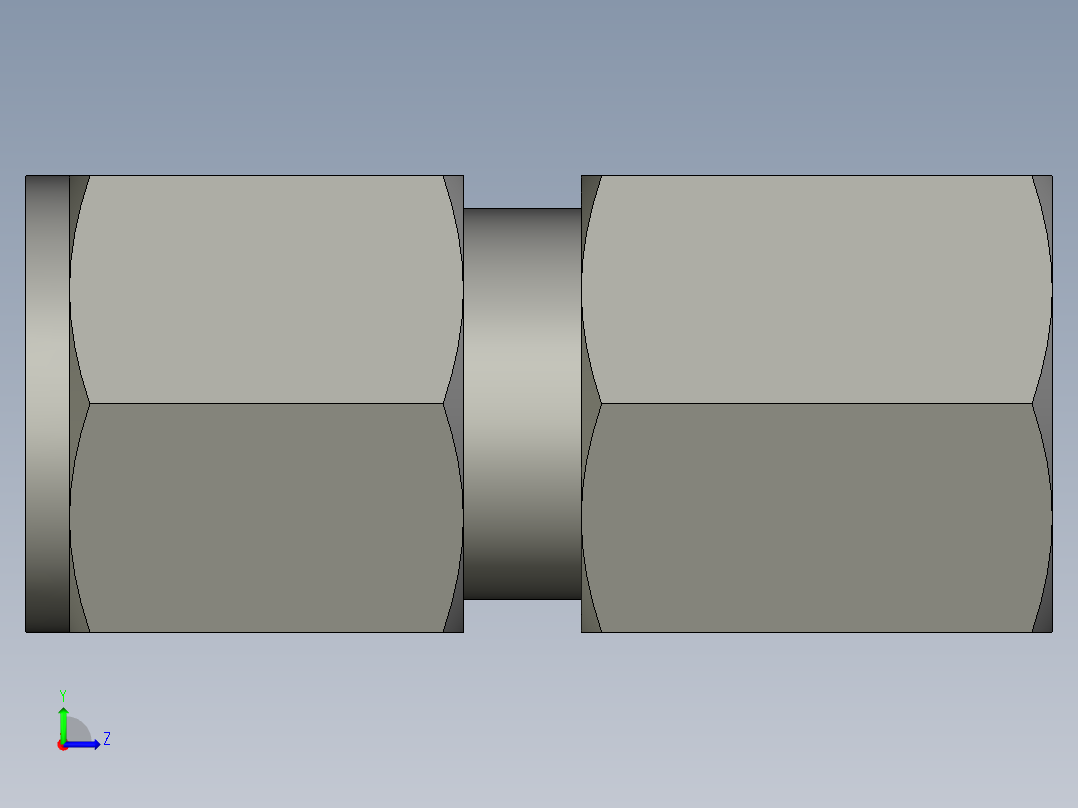 卡套式工业通用硬管接头8_gbu-s左视图