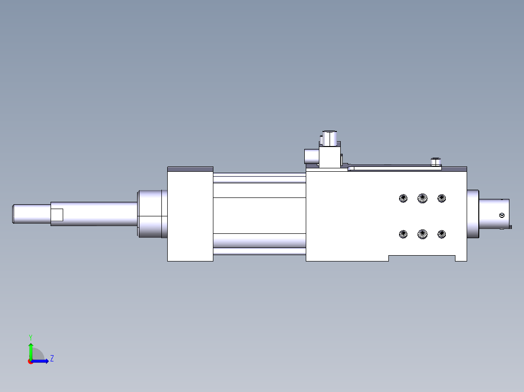 德克斯TUNKERS气缸数模SZK_40_1_Z_A02_TUENKERS左视图