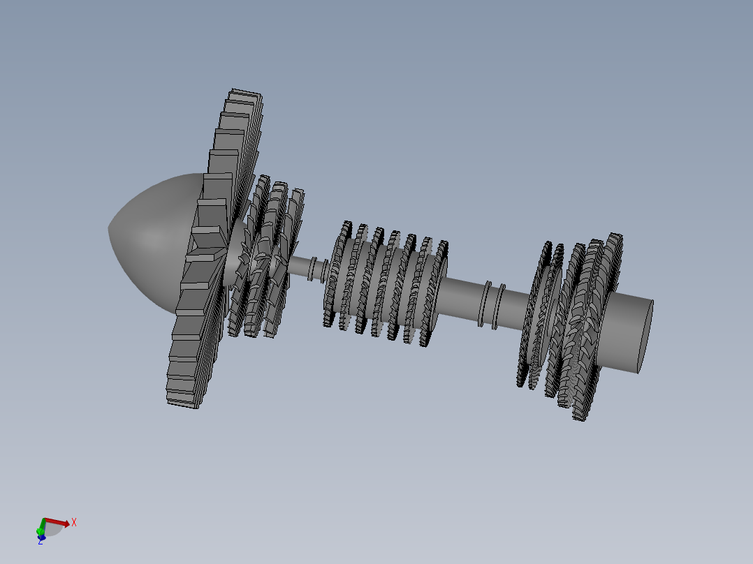 燃气轮机248---模型格式为 sw