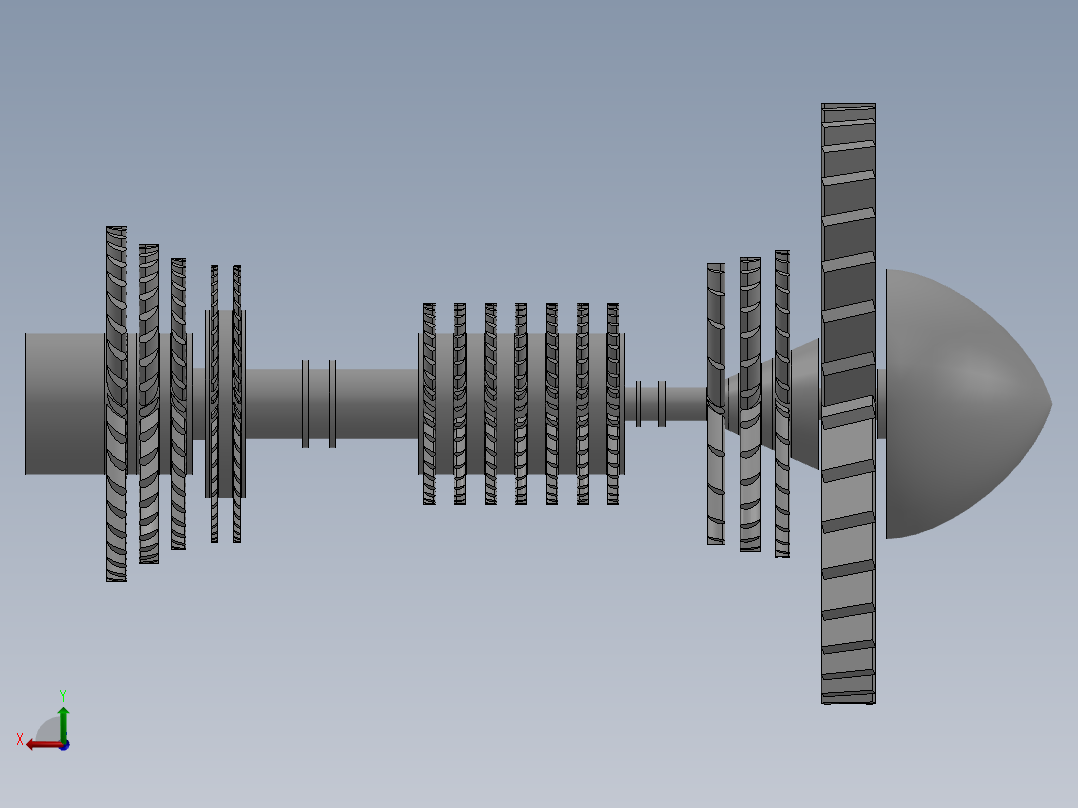 燃气轮机248---模型格式为 sw后视图
