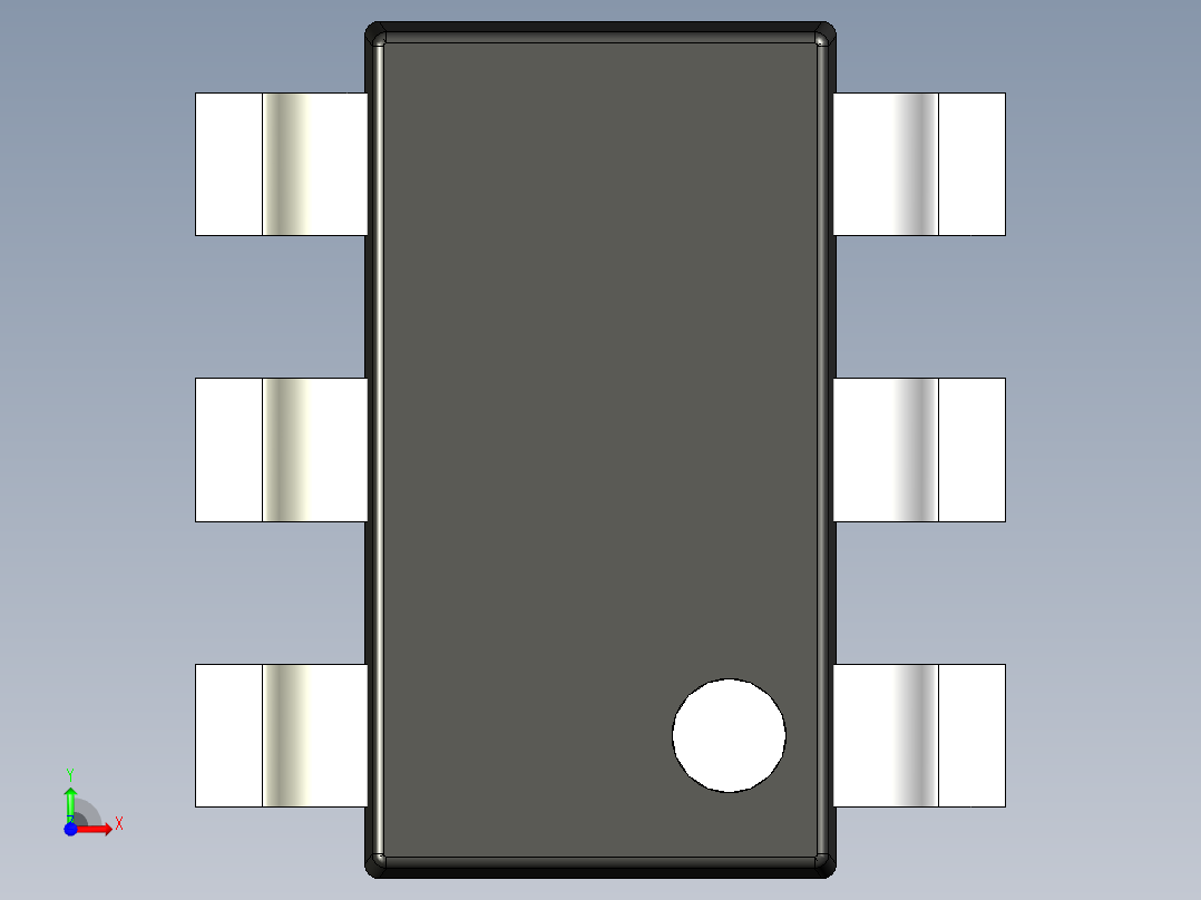 元器件3D封装SOT23-6163前视图