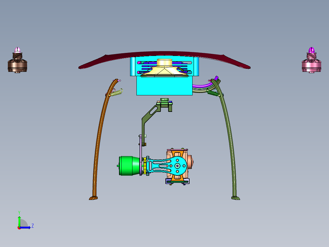 带摄像头专业飞行器航拍仪左视图