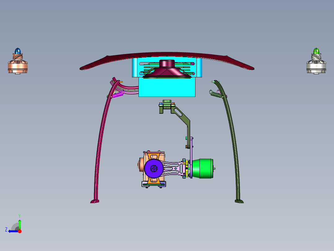 带摄像头专业飞行器航拍仪右视图