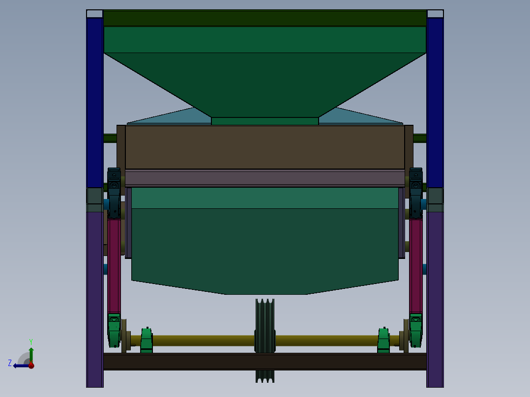 粮食振动筛右视图