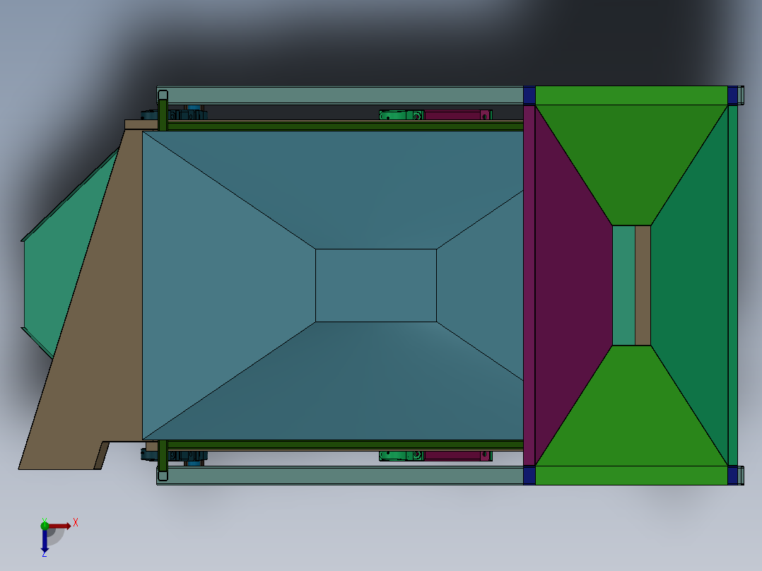 粮食振动筛俯视图