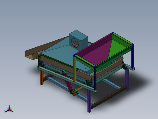 粮食振动筛正等轴测缩略图