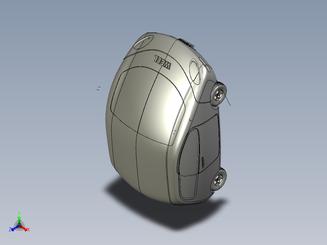 玩具小轿车正等轴测图