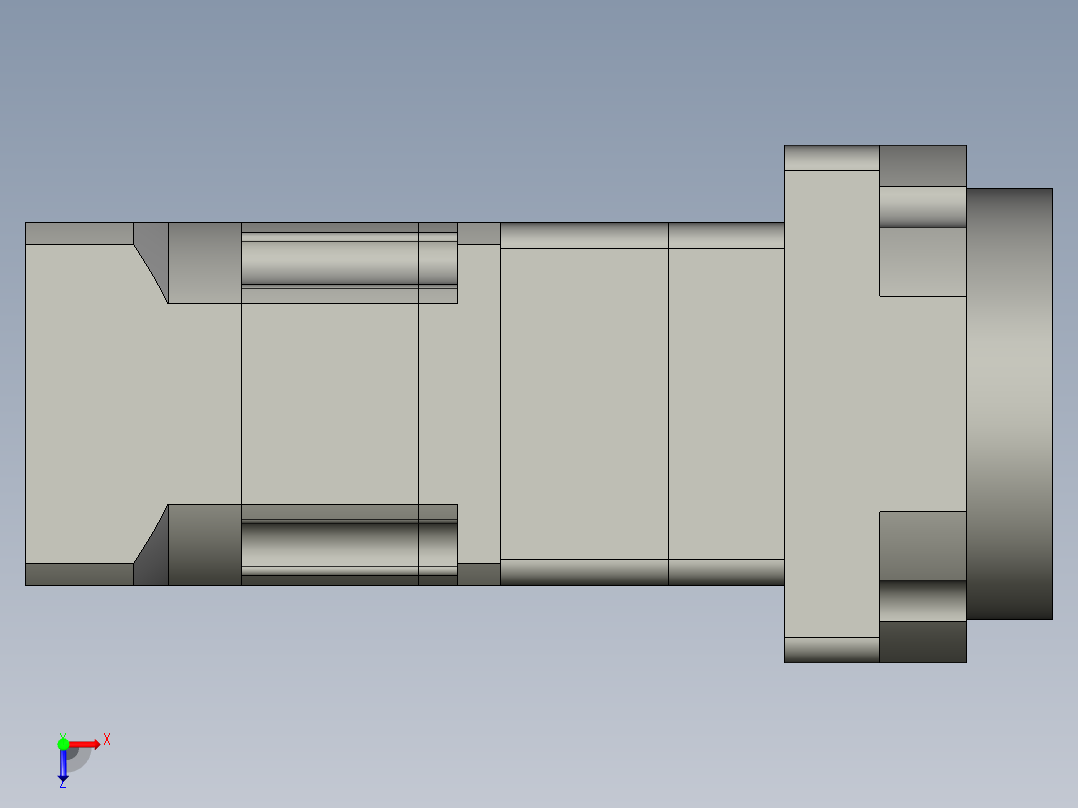 中空旋转平台KFN60-L2-5配单级减速机俯视图