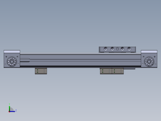 电动滑台模组TRW45左出轴模型左视缩略图