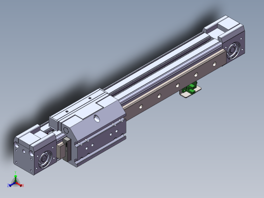 电动滑台模组TRW45左出轴模型正等轴测缩略图