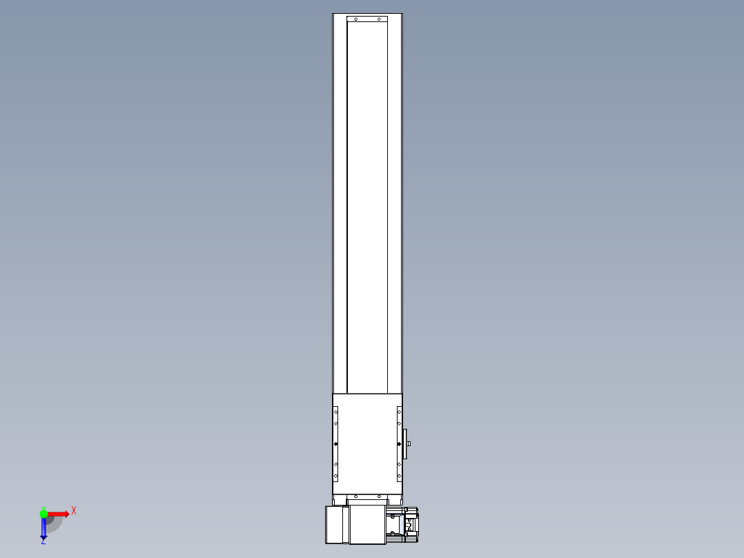 同步带全封闭直线模组TPA-HCB-120D-90-L600-LP-Y-P40-N3俯视图