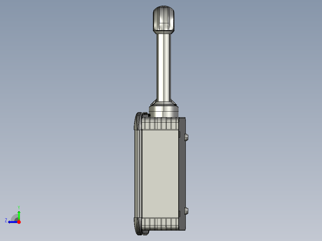 向下垂直墙座+转角+转角+箱体连接器+控制箱右视图