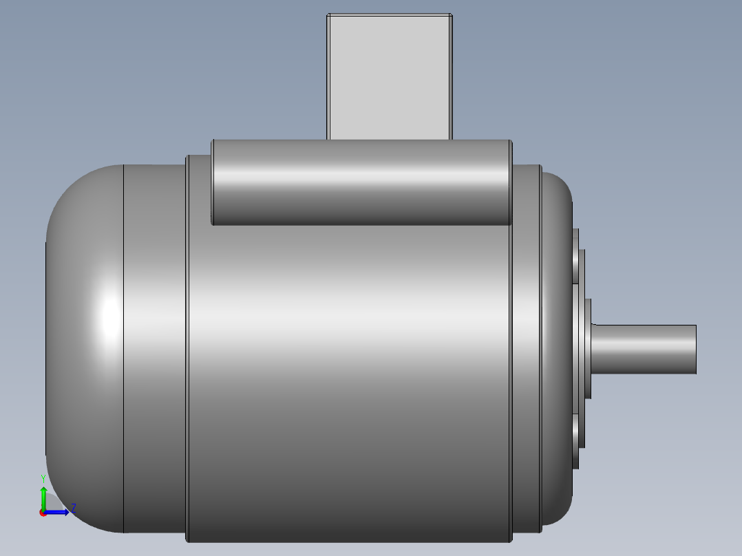 异步电机DJ_YS系列(IP44)_IMB14型_YS-90S-2左视图
