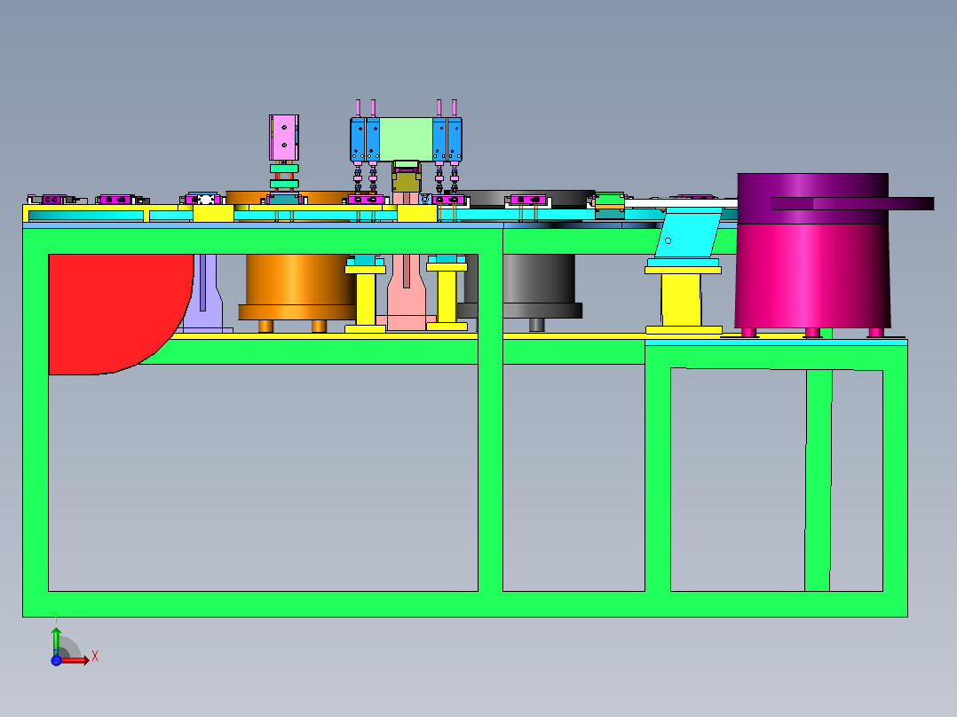 PTC器件环形装配线sw18前视图