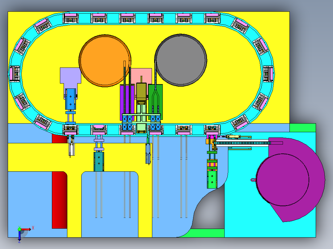 PTC器件环形装配线sw18俯视图