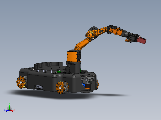 麦克纳姆轮机械臂小车sw17看编辑