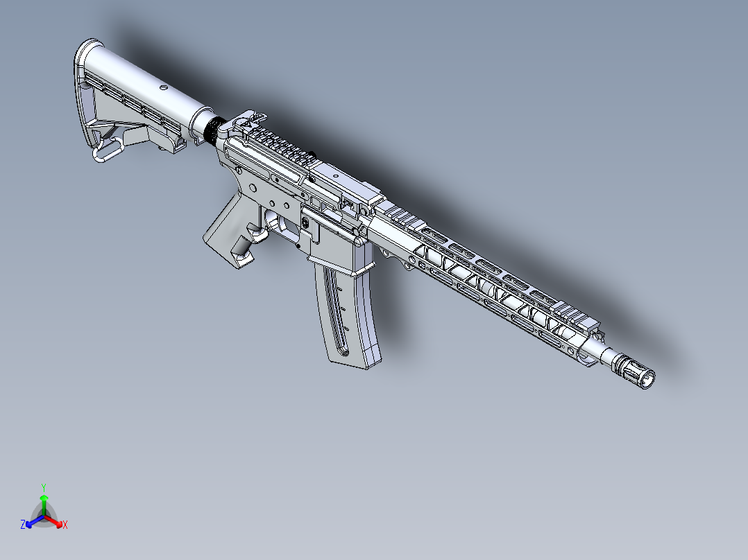 22LR皮带式轻机玩具主视图